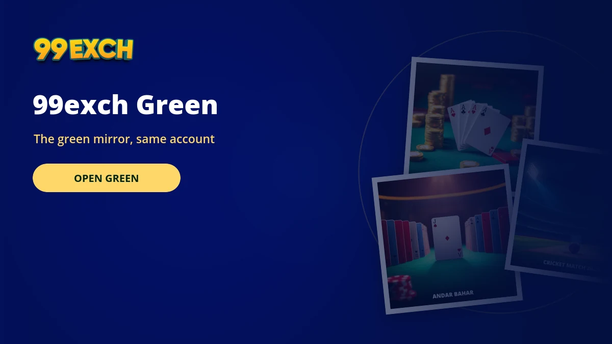 99exch green extension address banner with casino game tiles